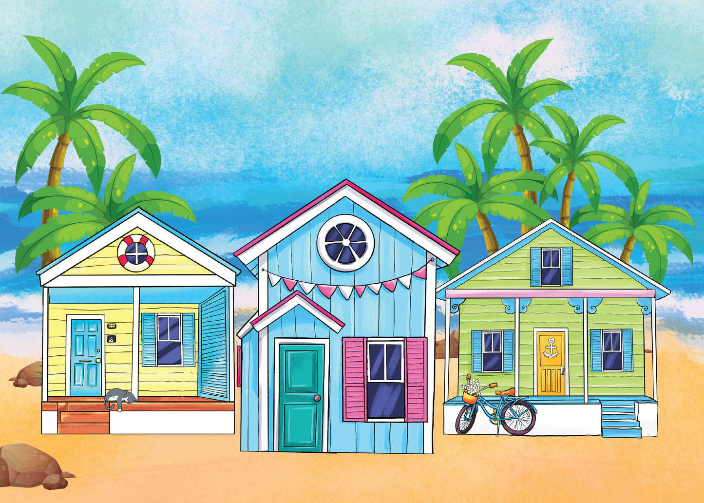 KeyWest Houses Art Print