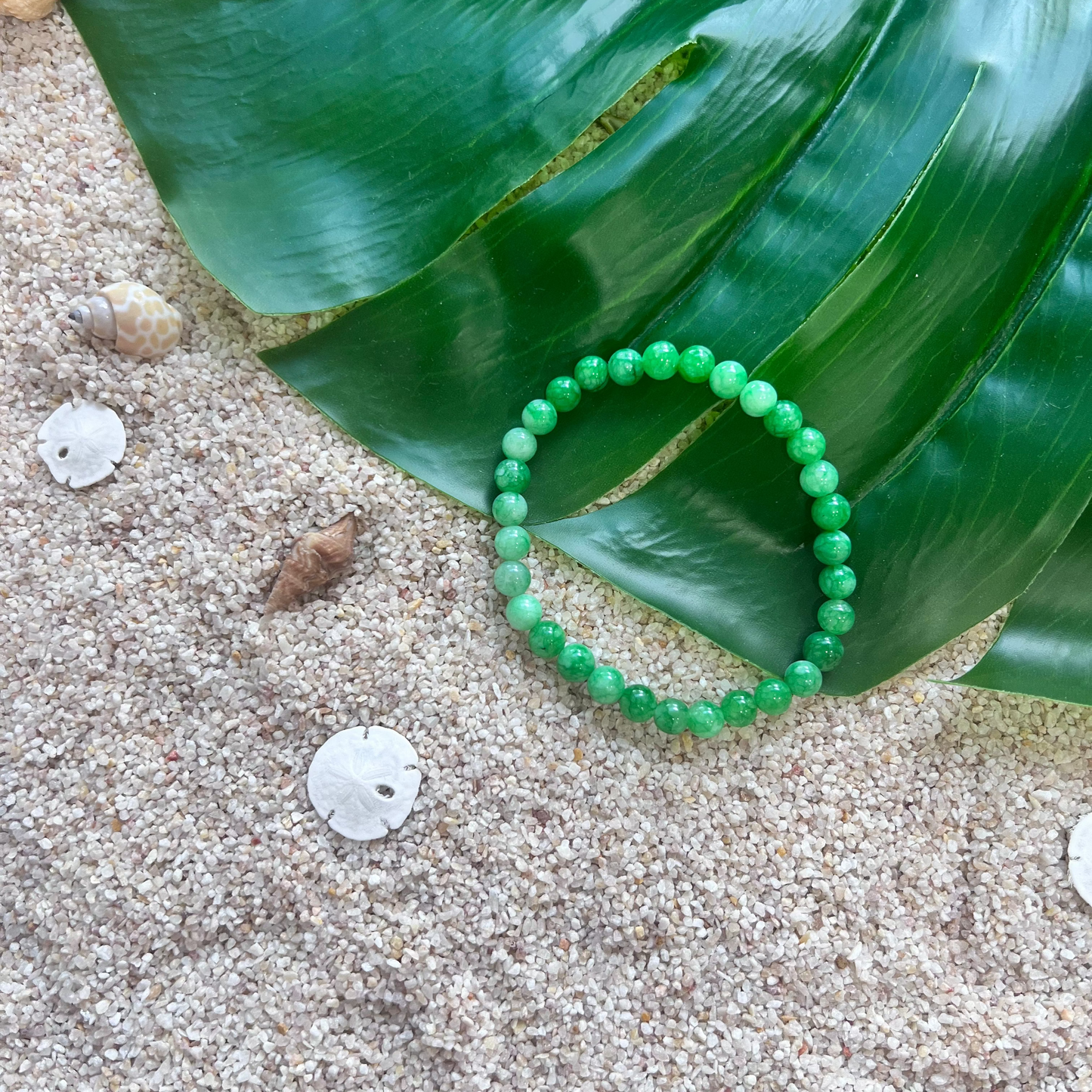 Vibrant Green Jade Gemstone Bracelet