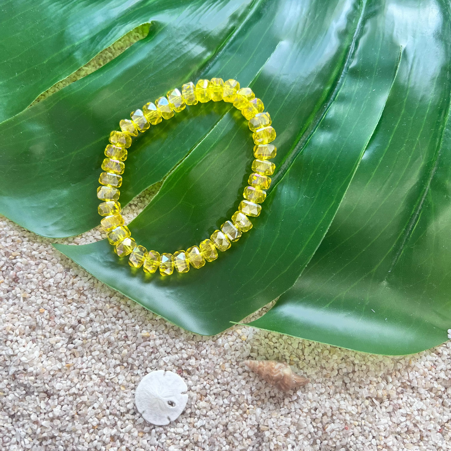 Sunshine Yellow Faceted Crystal Bracelet