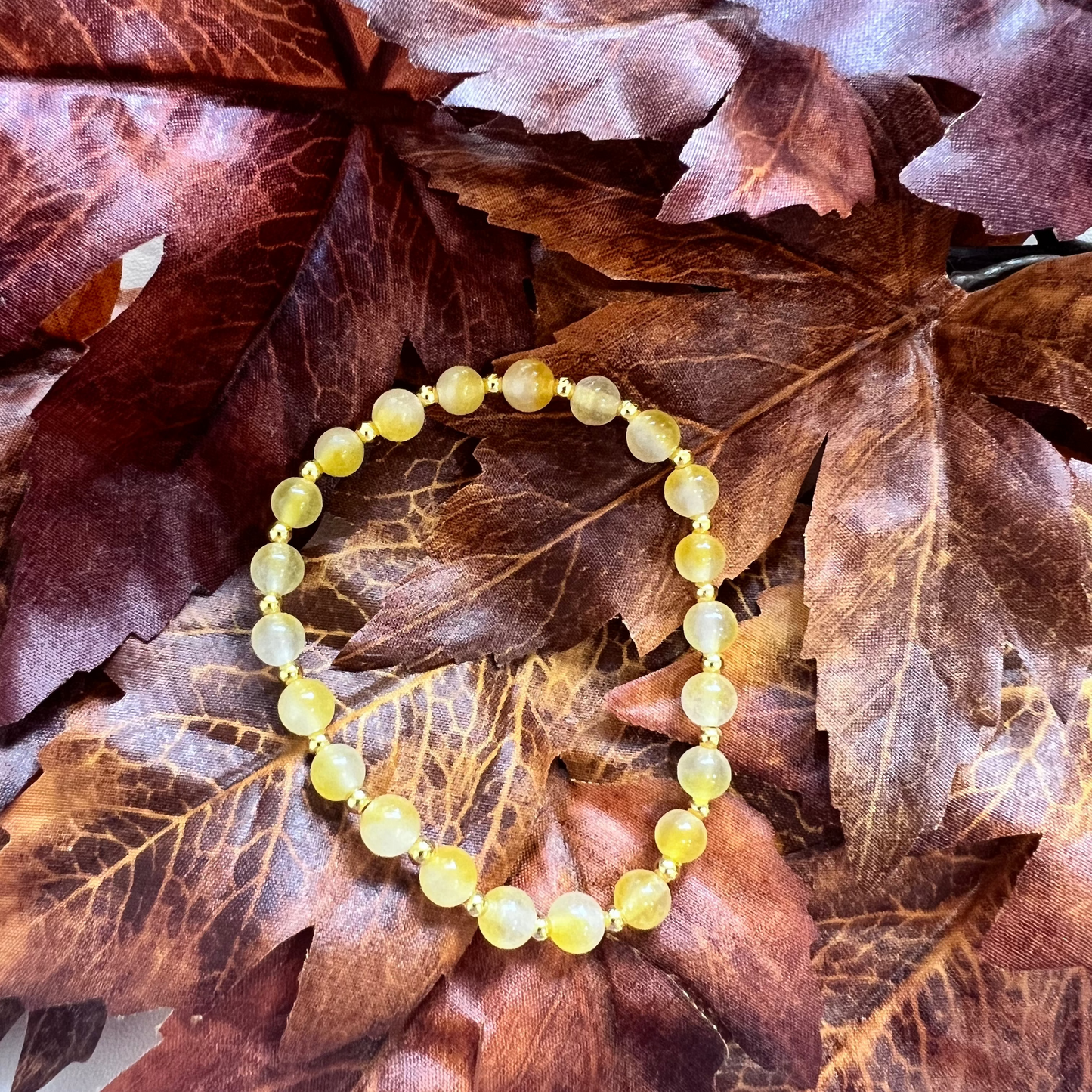 Golden Beaded Bracelet