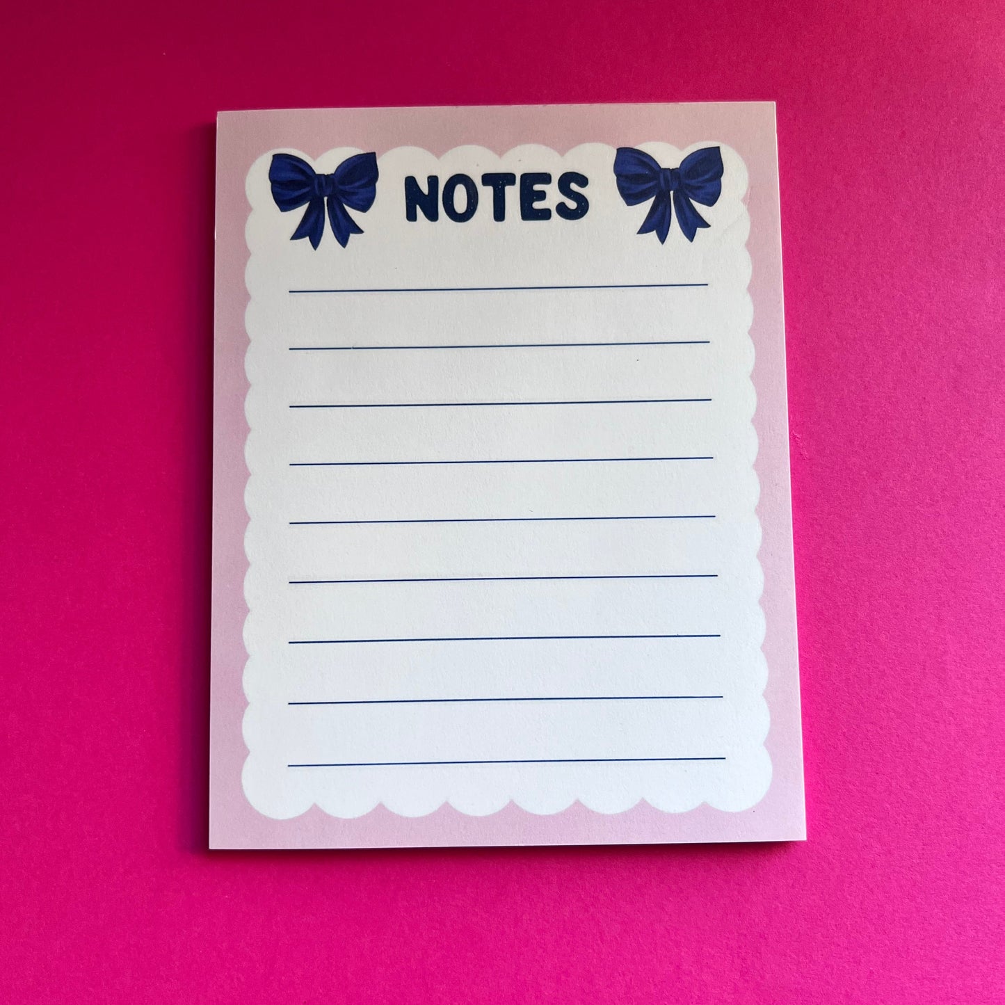 Navy Bow Notes Notepad