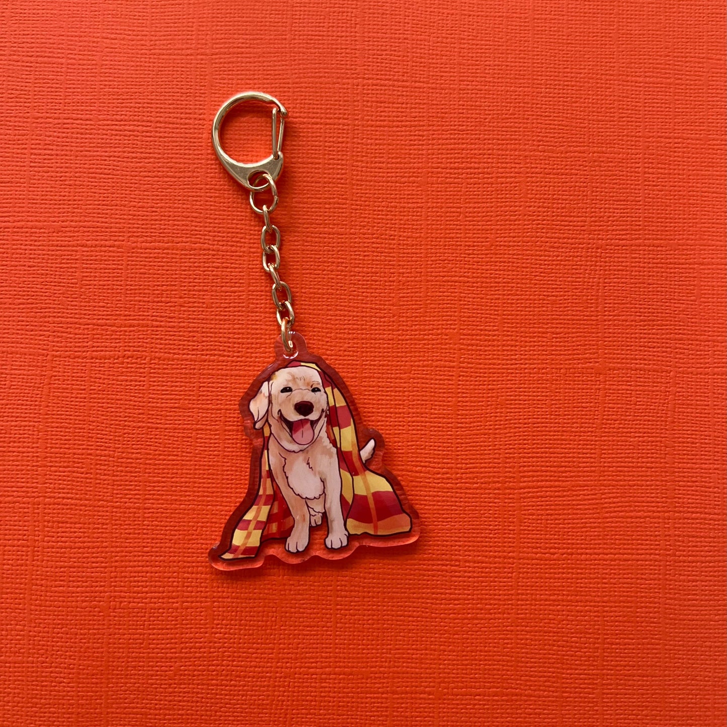 Fall Puppy Key Chain