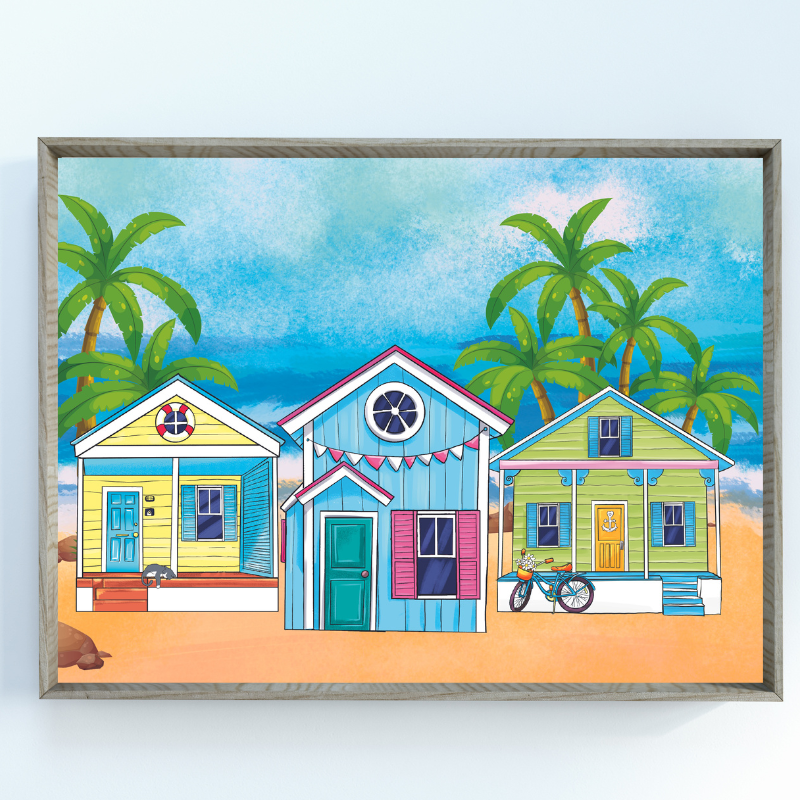 KeyWest Houses Art Print