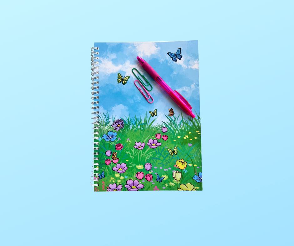 Butterfly Dreams Notebook – Blue Garden Edition
