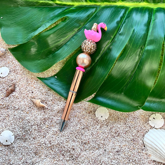 Pink Flamingo Charm Pen