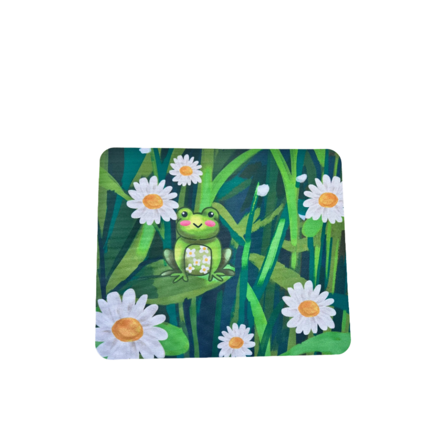 Frog and Daisy Mouse Pad