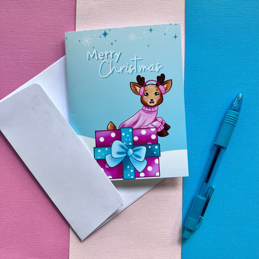 Cozy Deer Christmas Card