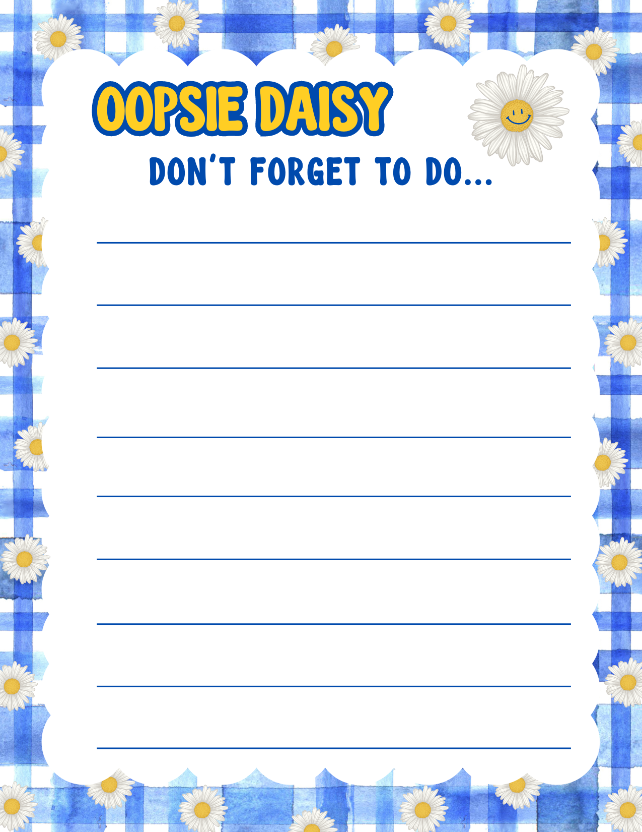 Oopsie Daisy Notepad