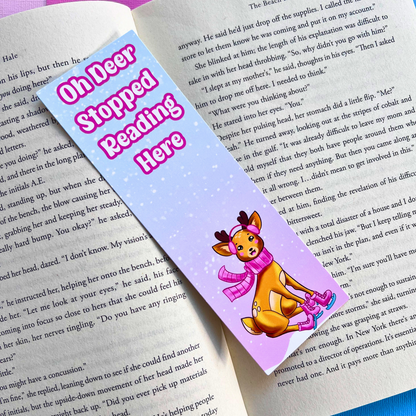 Deer on Skates Bookmark