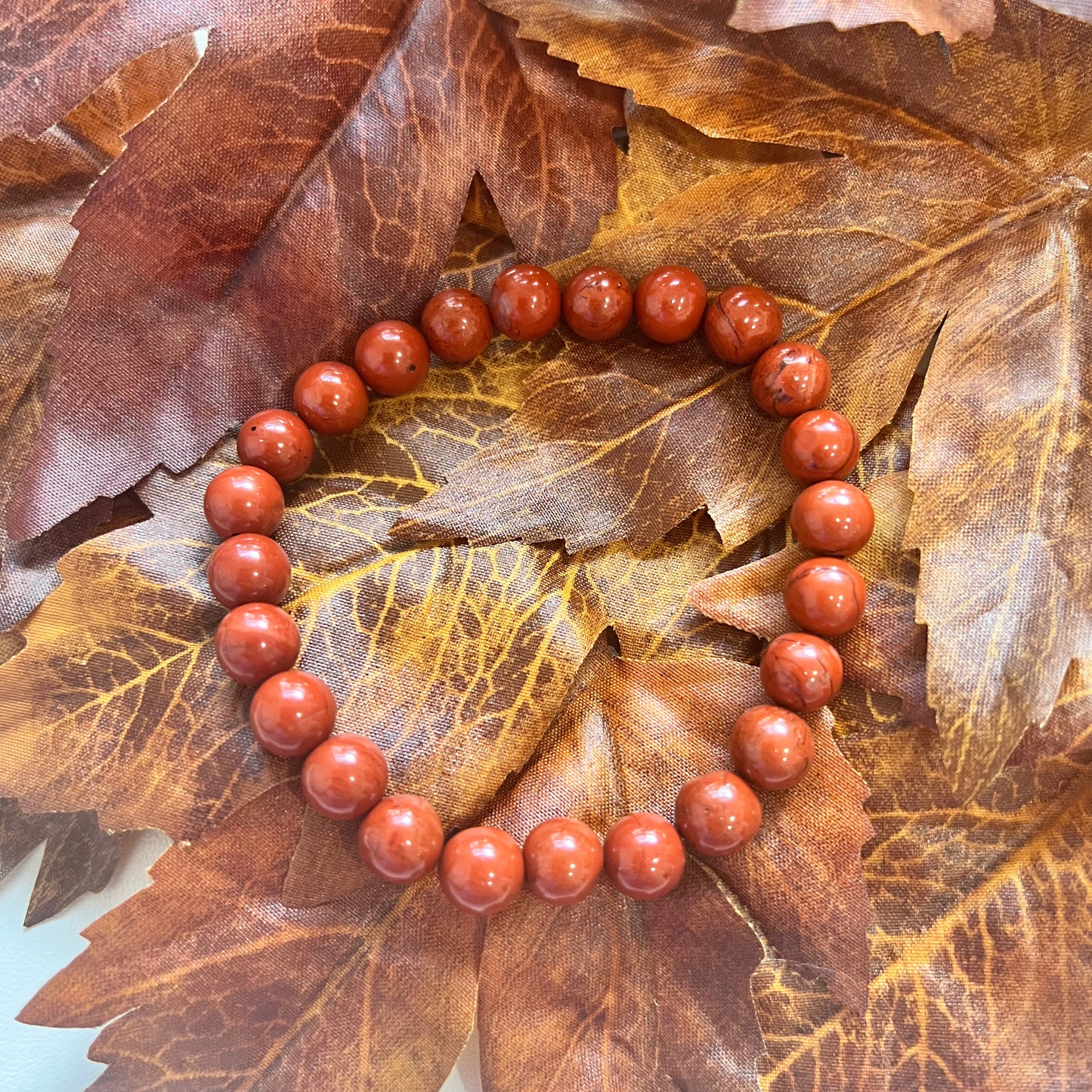 Warm Earthy Redish Brown Jasper Gemstone Bracelet
