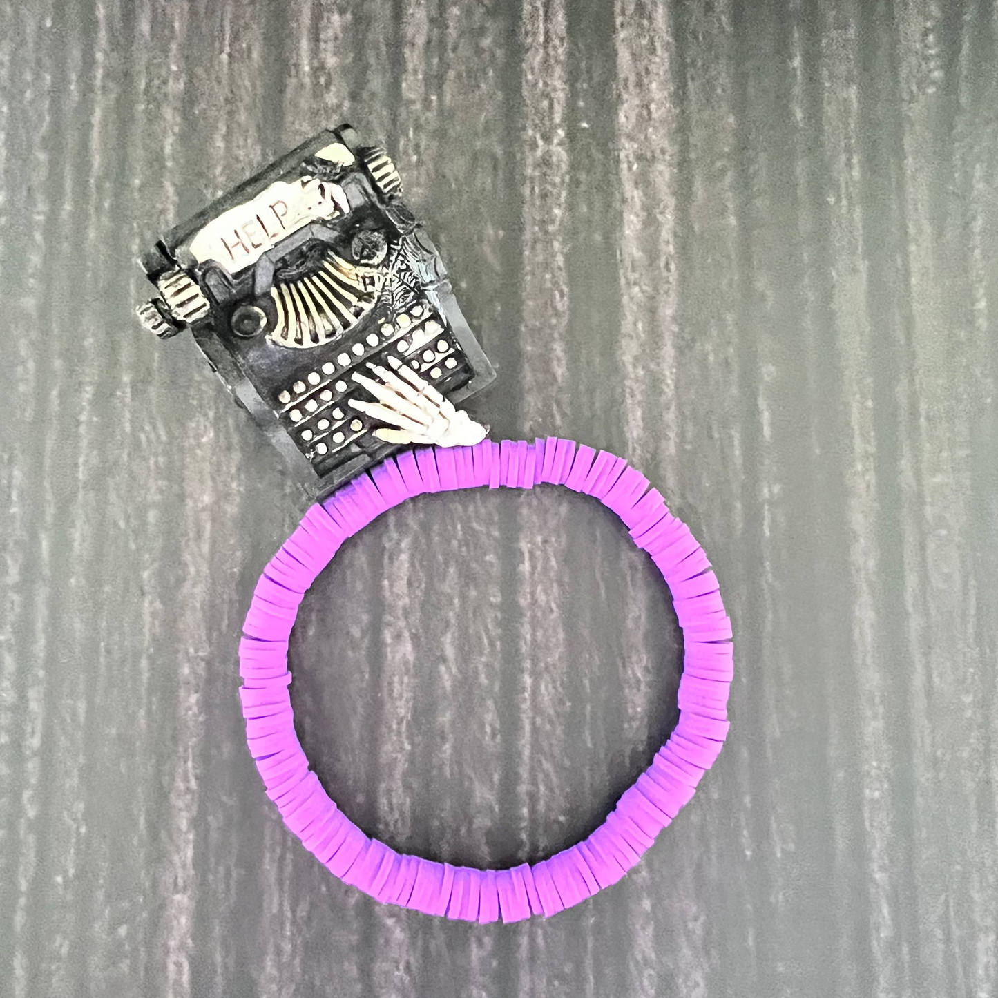 Mystical Purple Heishi Bead Bracelet