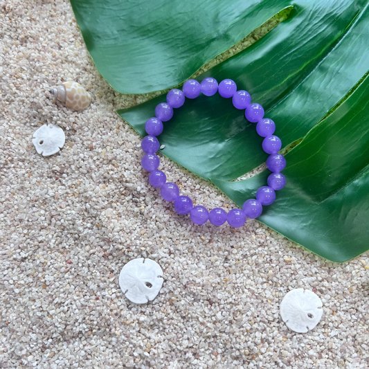 Royal Purple Jade Gemstone Bracelet