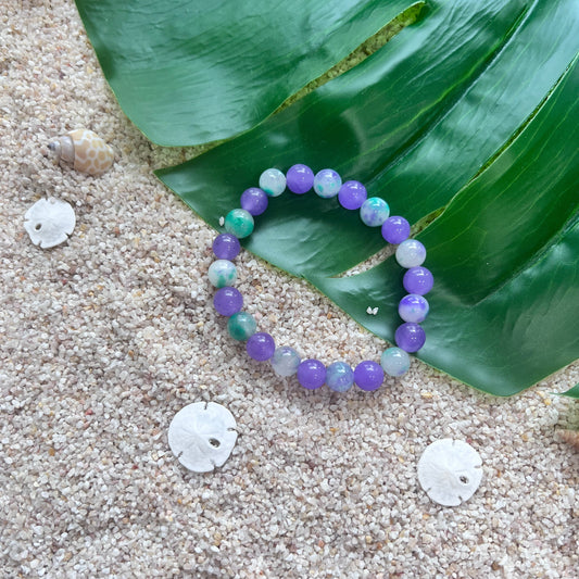 Ocean Mist Jade Blend Beaded Bracelet