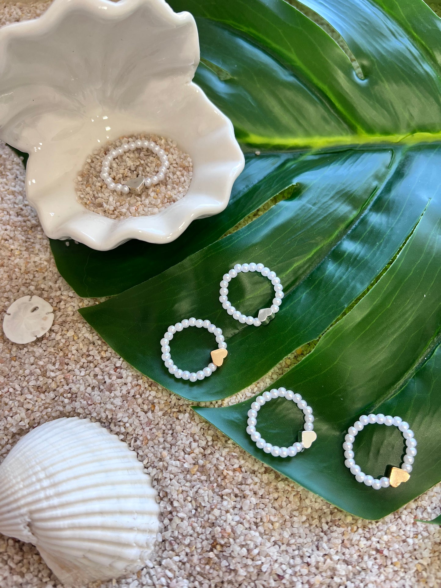 Seaside Heart Pearl Ring