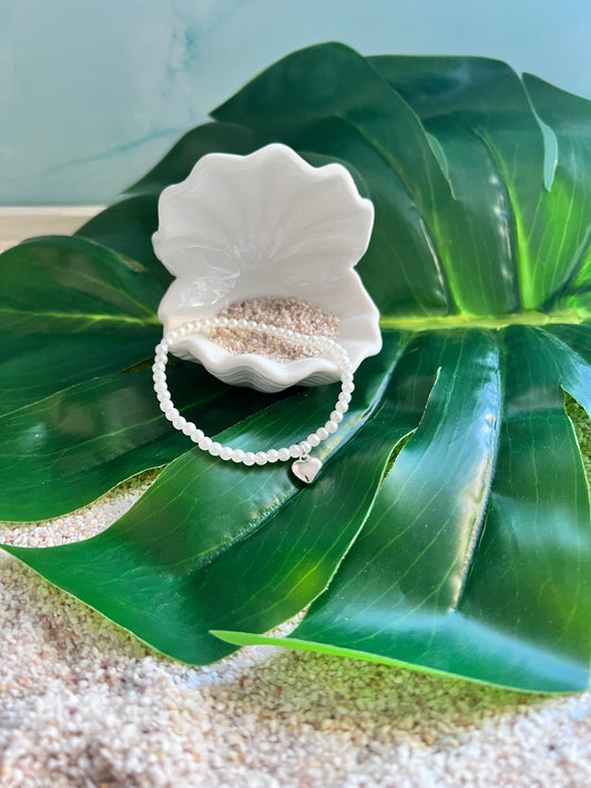 Sands of Serenity Pearl & Heart Bracelet