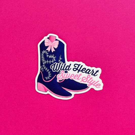 Western Rose Cowgirl Boots Sticker