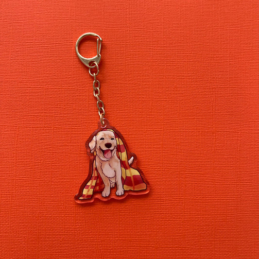 Fall Puppy Key Chain