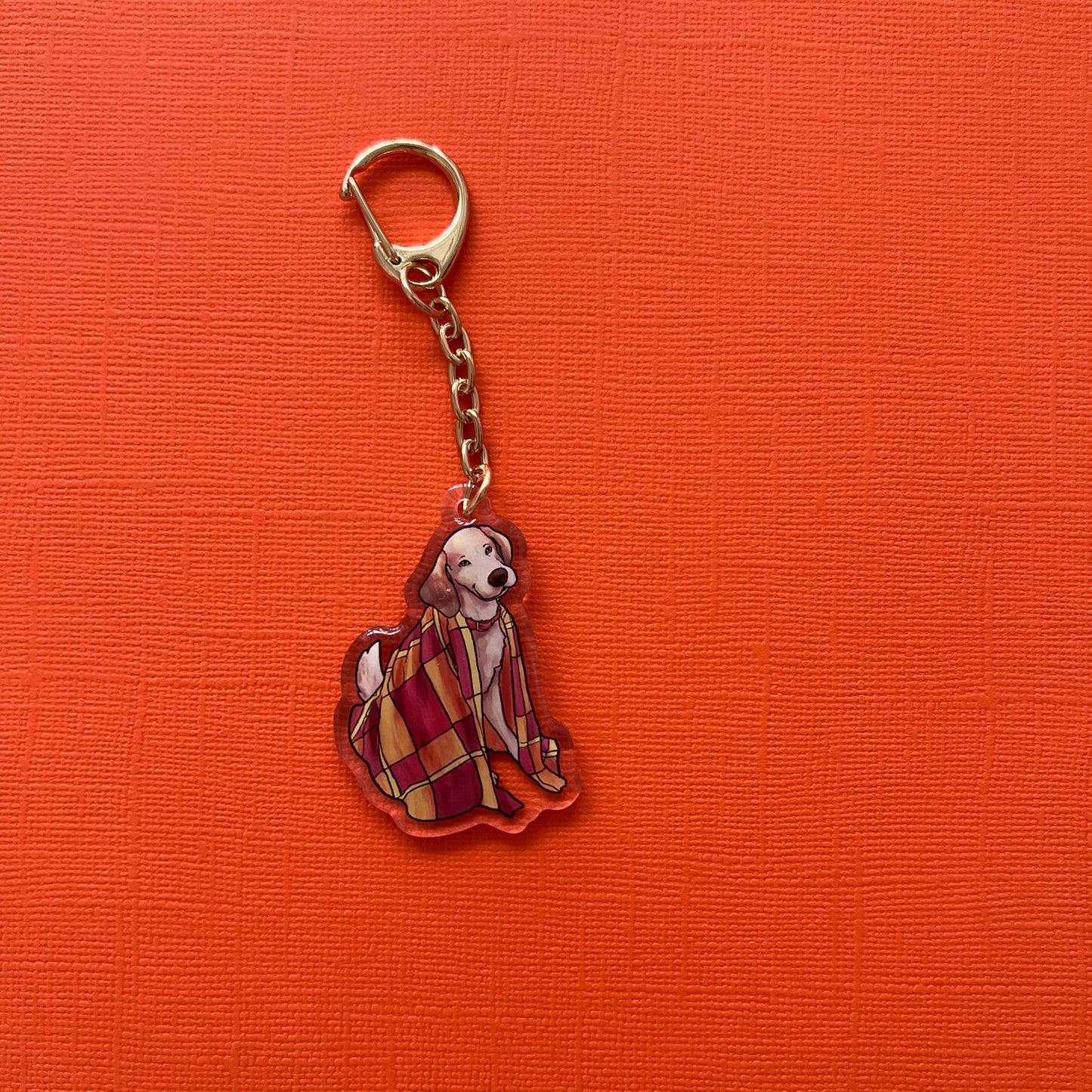 Fall Puppy Key Chain