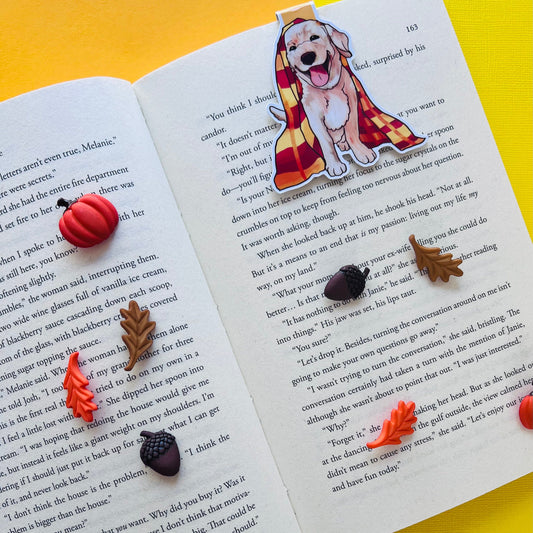 FALL Puppy Magnetic Bookmark