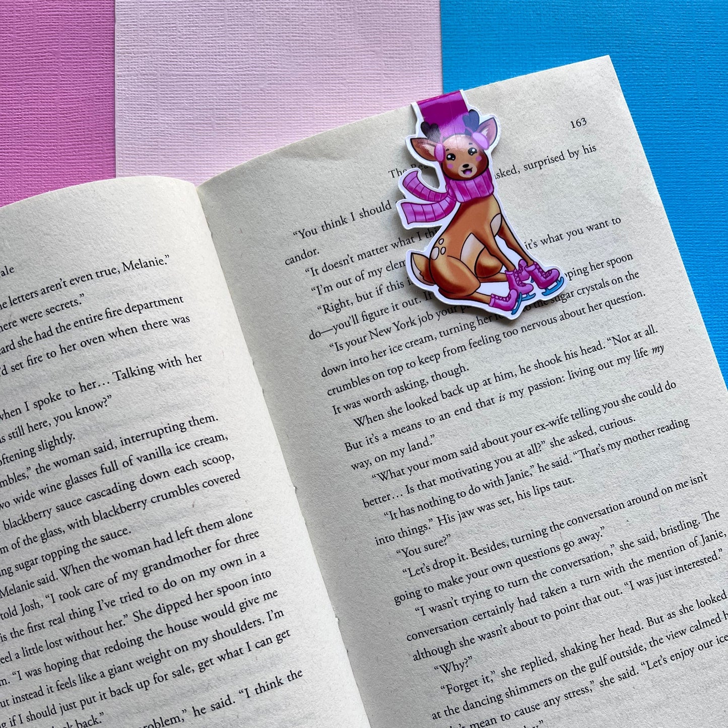 Deer on Skates Magnetic Bookmark