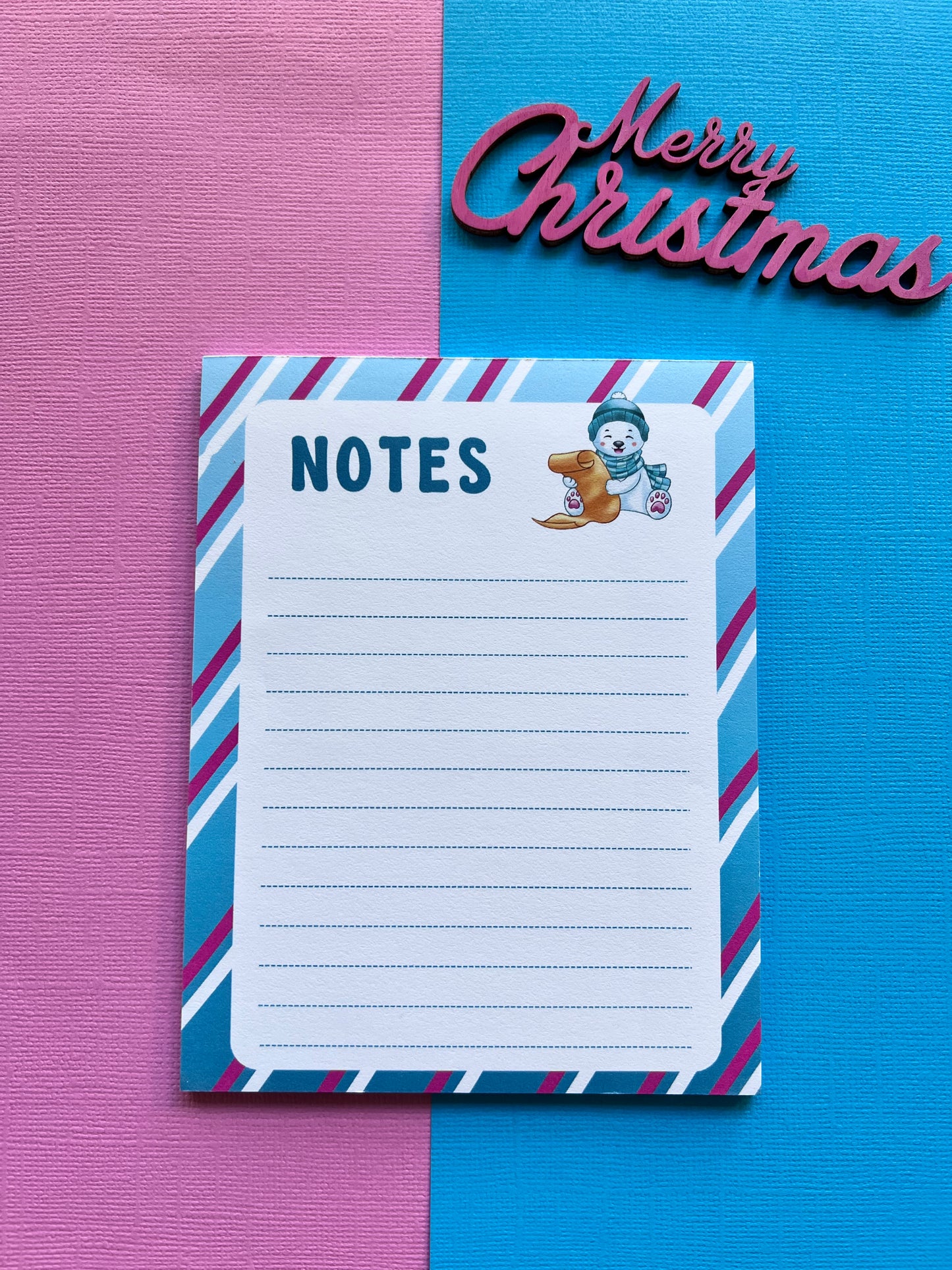 Striped Bear Notepad