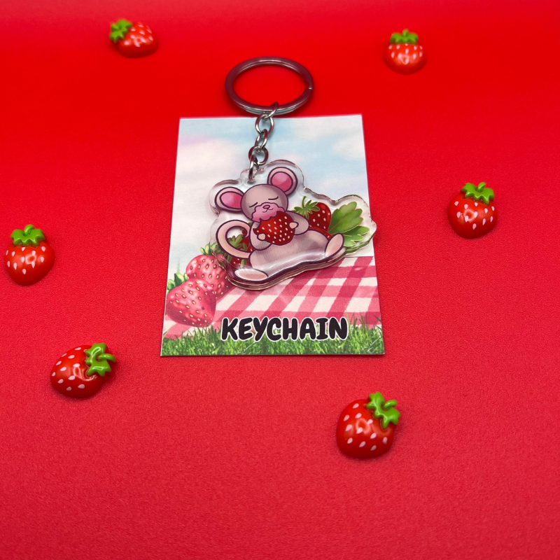 Sweet Berry the Mouse Keychain