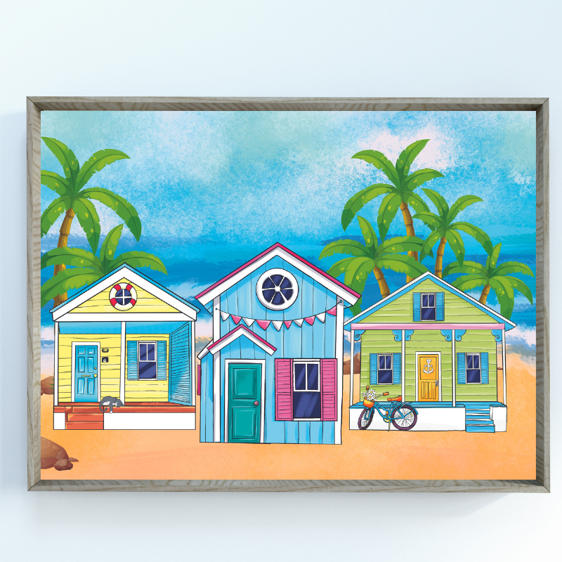 KeyWest Houses  Art Print