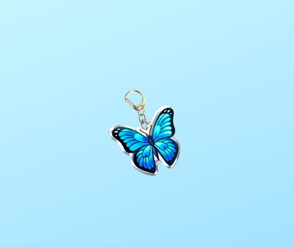 Whimsy Wings – Butterfly Keychain (Blue)