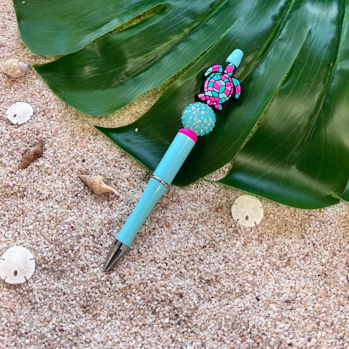 Turtle Rhinestone Pen Beaded Sea Turtle Pen – Daily With Jules