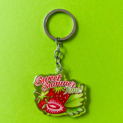 Sweet Summertime Clear Keychain