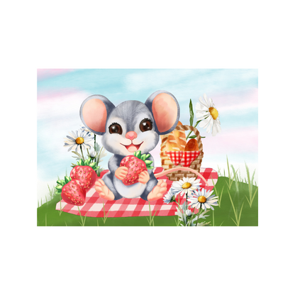 Picnic Mouse Art Print