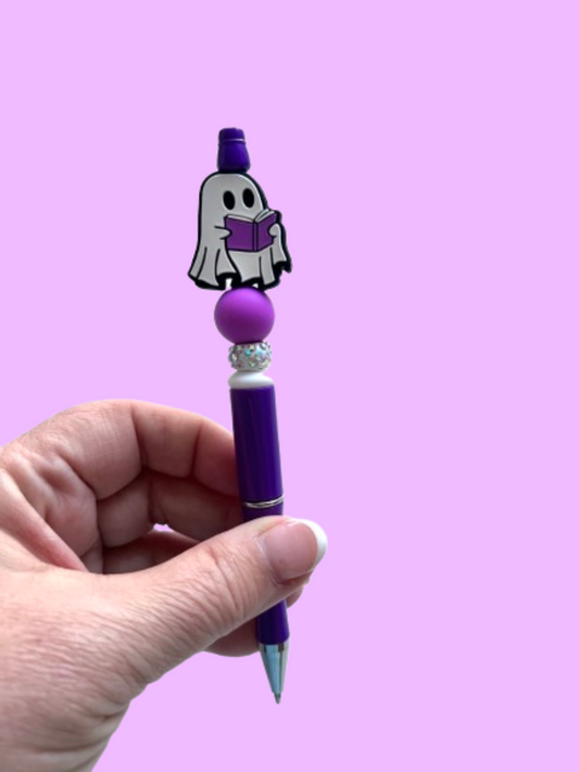 Bookworm Ghost Charm Pen