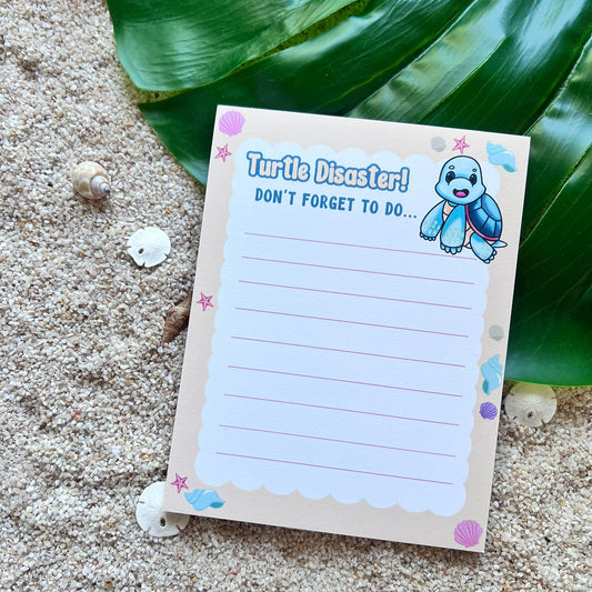 Turtle Disaster To-Do List Notepad